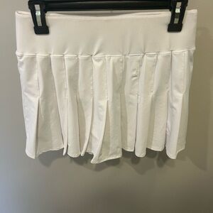 Prince White Mini Pleated Skirt